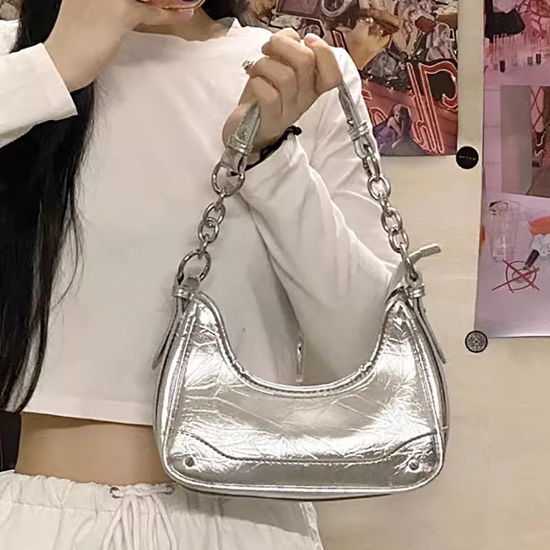 Chic Metallic Schultertasche Brehn