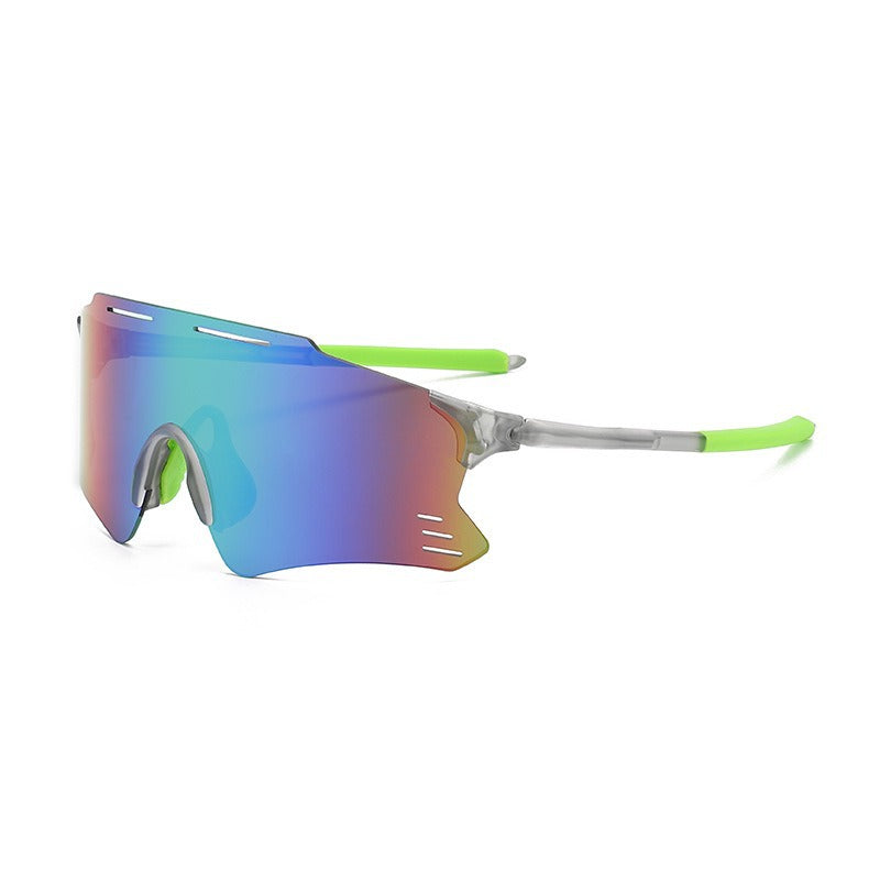 Unisex nan sportliche Sonnenbrille mit einteiligem Visier polarisierte Gläser rutschfester Nasenauflage Brehn