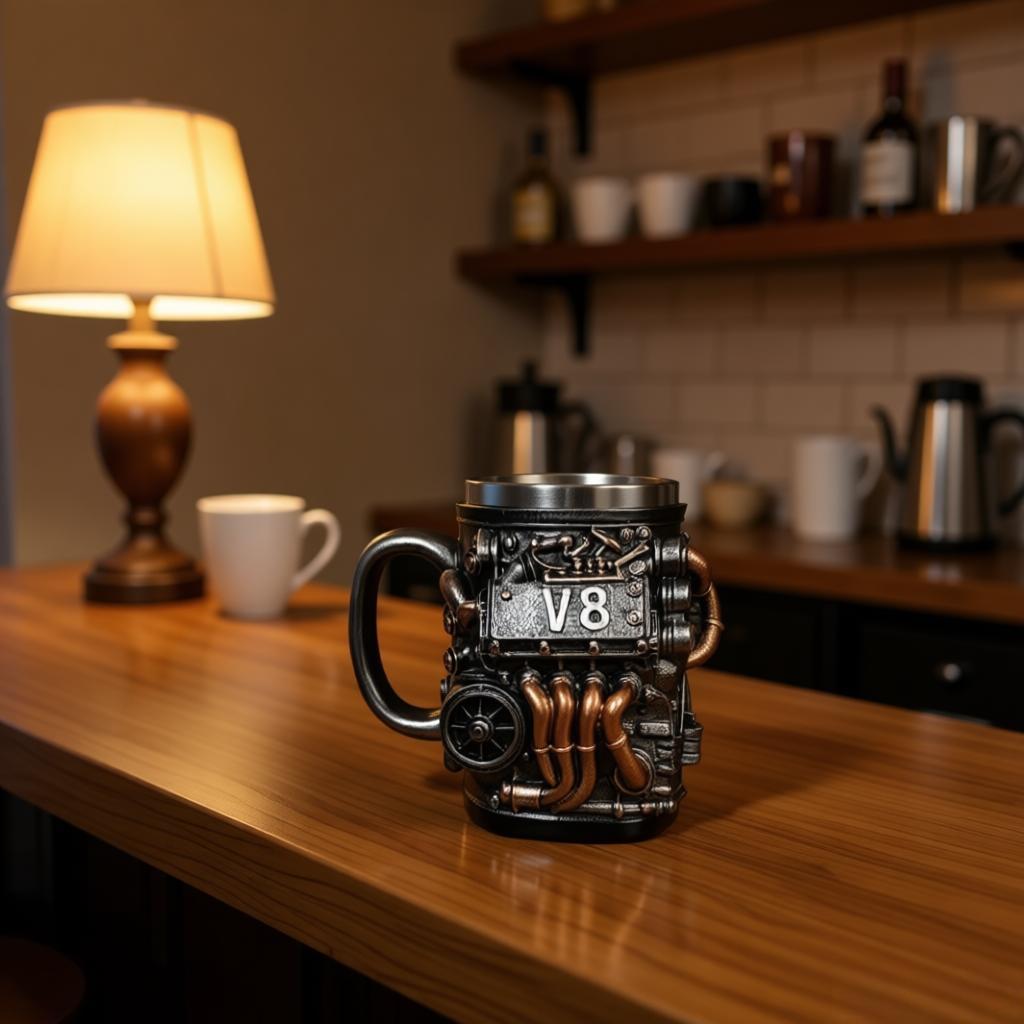 Kaffeebecher im V8 Motor-Design Brehn
