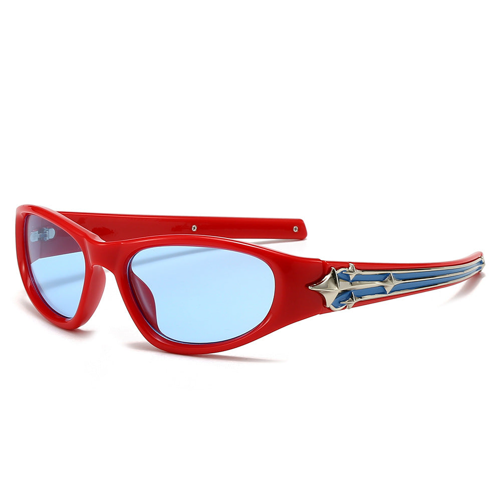 Damen Sportliche Sonnenbrille im modernen Design mit stylischem Metallrahmen Brehn