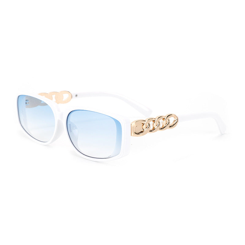 Damen quadratische Designer-Sonnenbrille mit goldenen Details Brehn