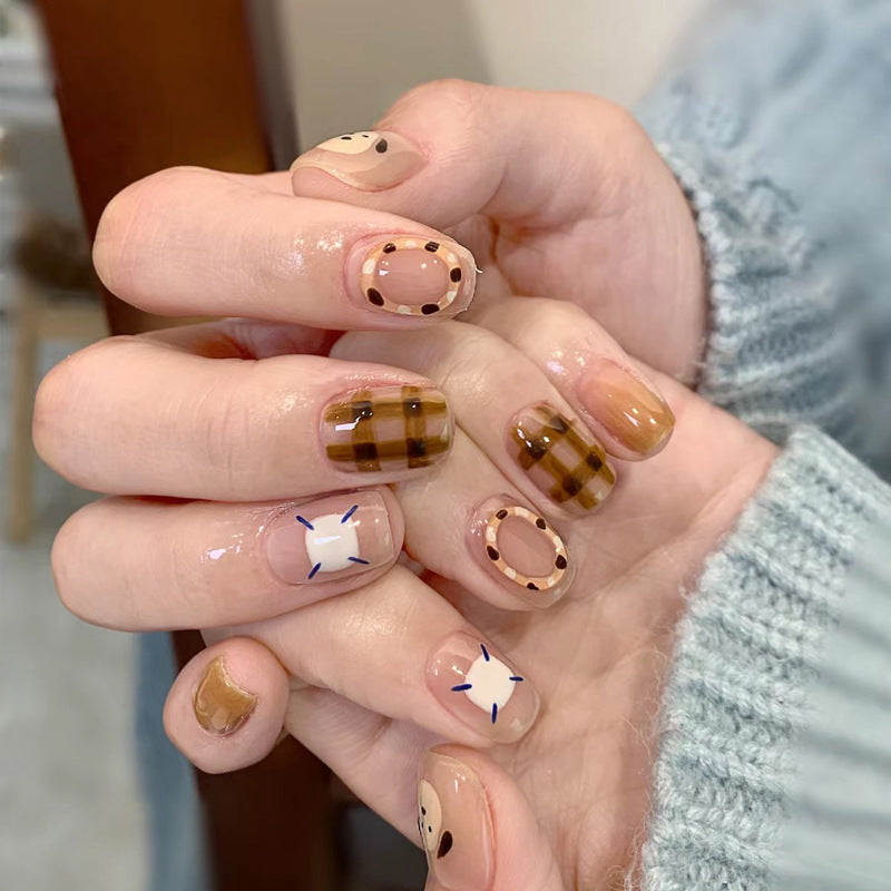 Glänzendes dekoratives Press-On-Nagelset Brehn