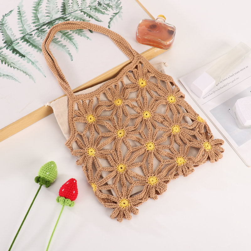 Handgefertigte Blumenmuster-Shopper-Tasche Brehn