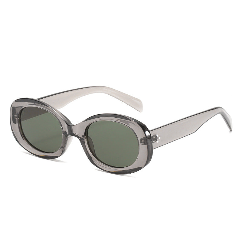 Vintage-Stil Ovalrahmen Sonnenbrille Brehn