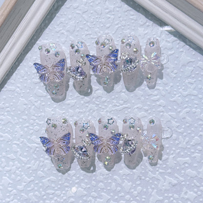 Butterfly Design Press-On Nagel Kunst Set