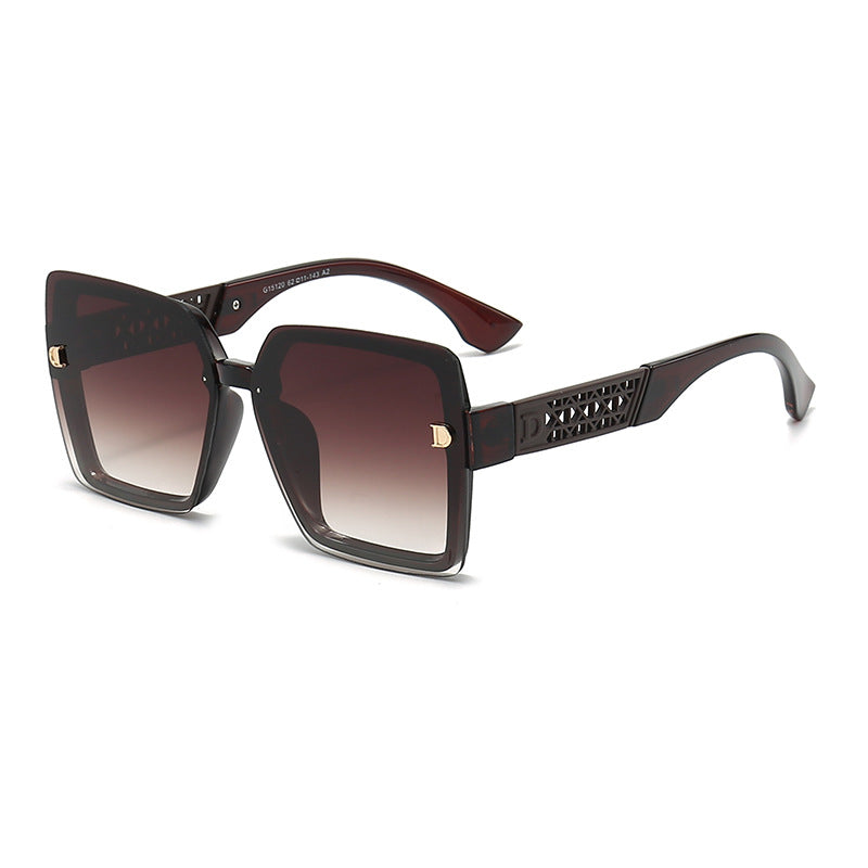 Damen modische quadratische Sonnenbrille mit robustem Rahmen und UV-Schutz Brehn