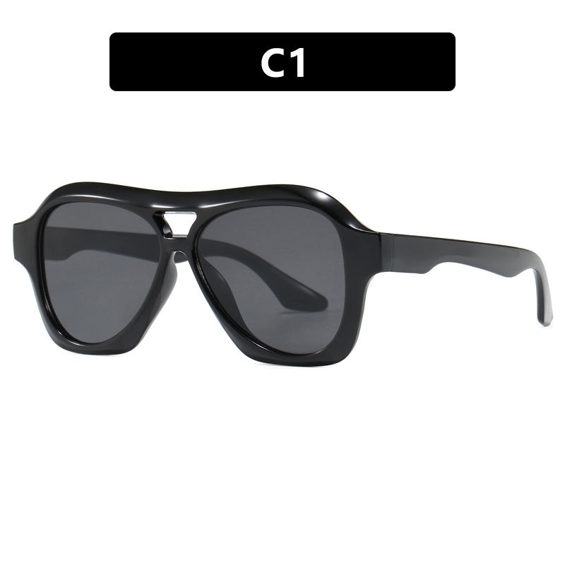 Damen modische Sonnenbrille im innovativen Design mit breitem Rahmen Brehn