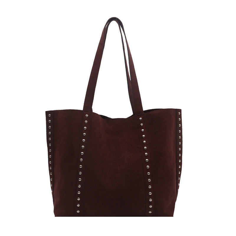 Chic Nieten Wildleder Tote Bag Brehn