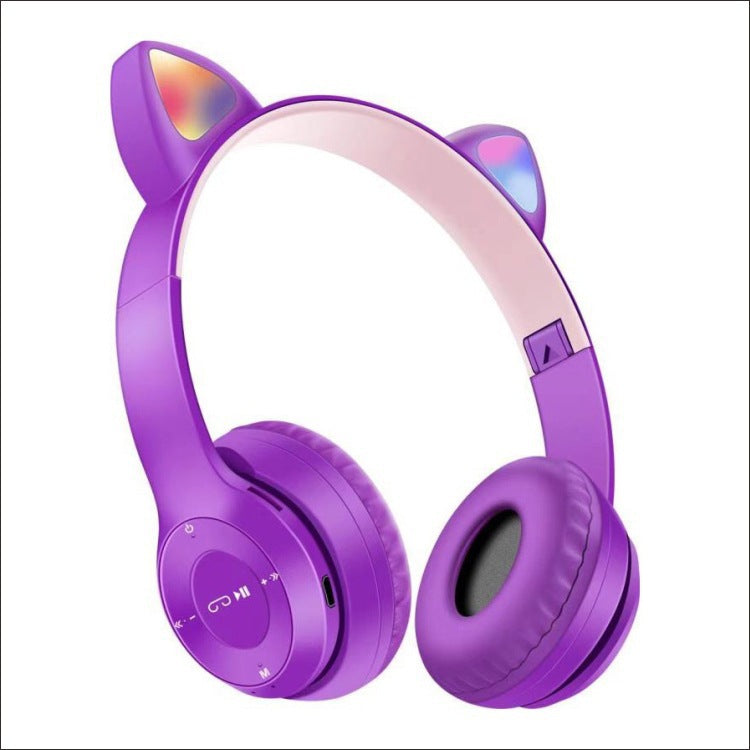 Katze-Ohr Bluetooth-Kopfhörer mit LED-Lichtern