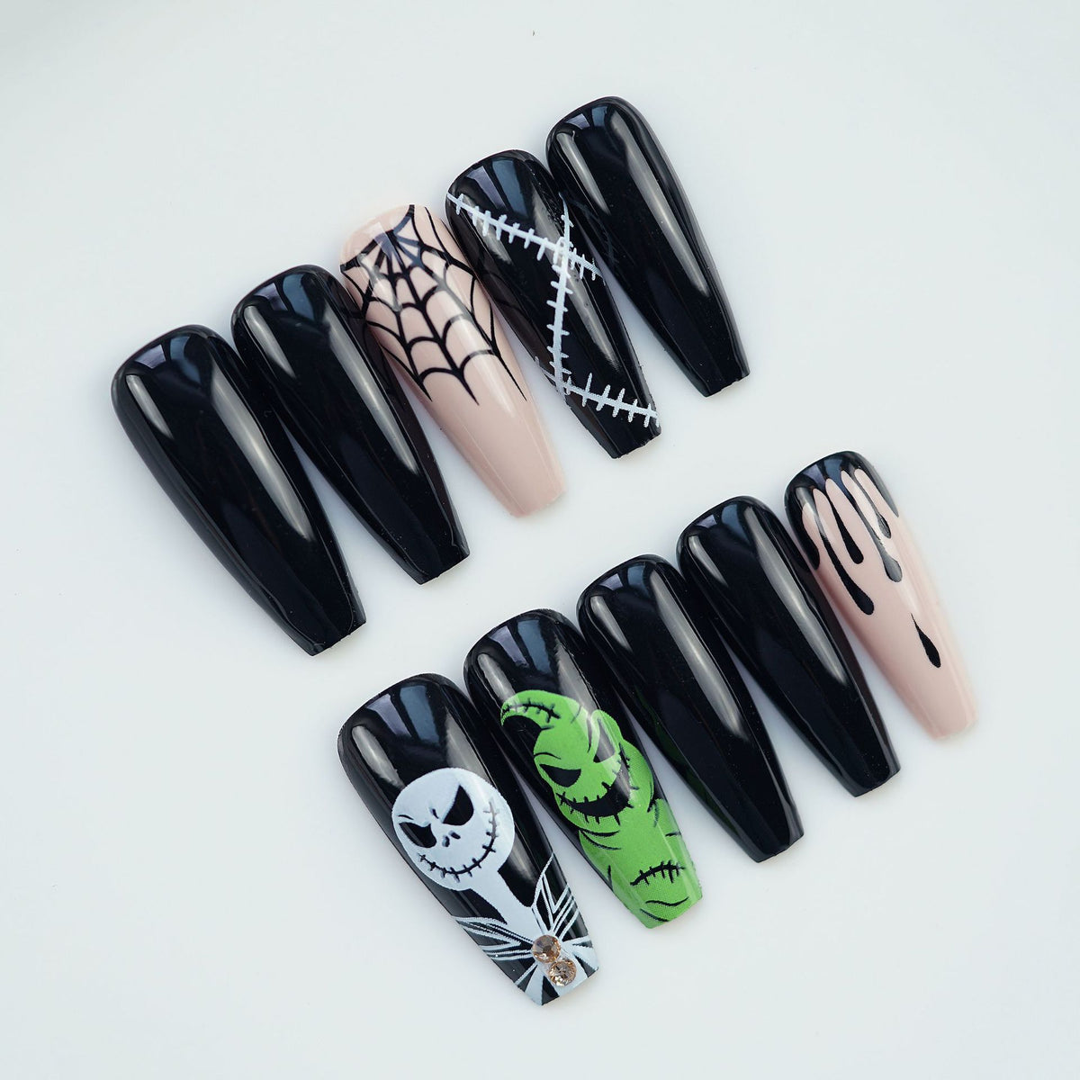 Themen-Halloween-Press-On-Nagelkunst-Set Brehn