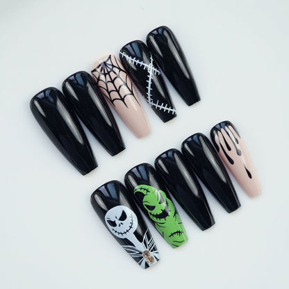 Themen-Halloween-Press-On-Nagelkunst-Set Brehn