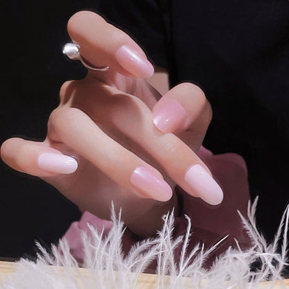 Glänzendes French Tip Press-On Nails Set