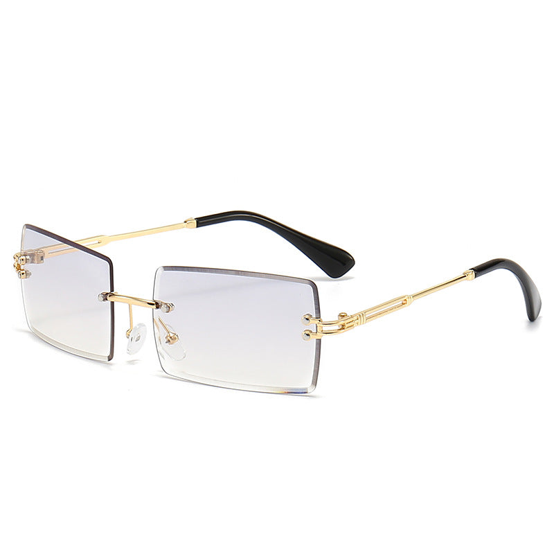 Damen modische rechteckige Sonnenbrille mit Gradient-Gläsern Brehn