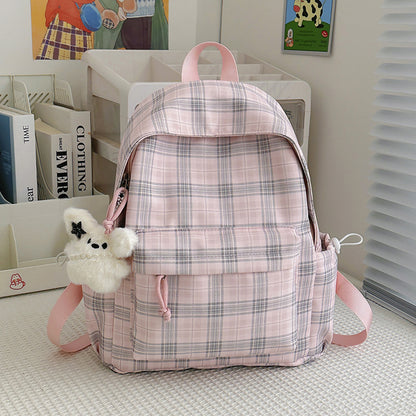 Stylische Karomuster-Rucksack Brehn