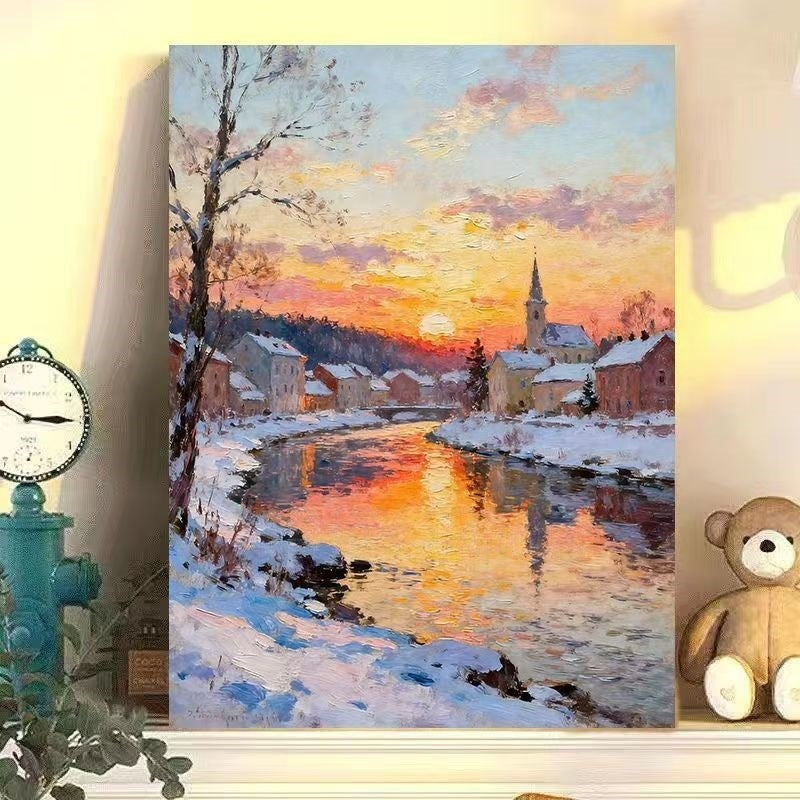 Winter Wonderland Landschaft Leinwand Kunst Brehn