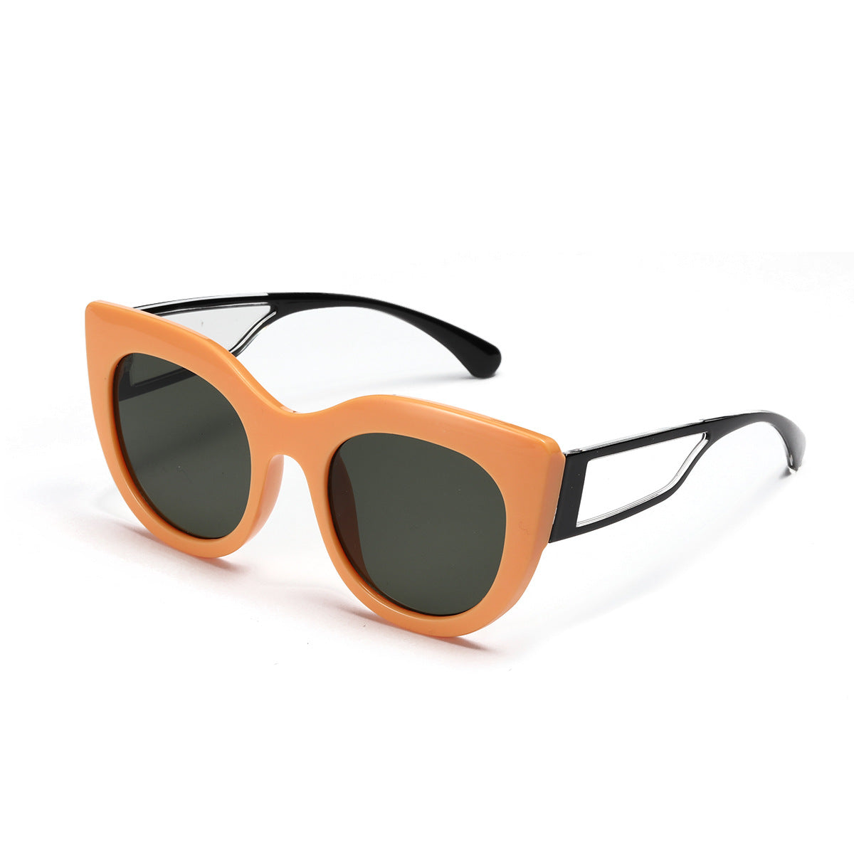 Damen modische Cat-Eye Sonnenbrille mit breiten UV-Schutz Gläsern Brehn