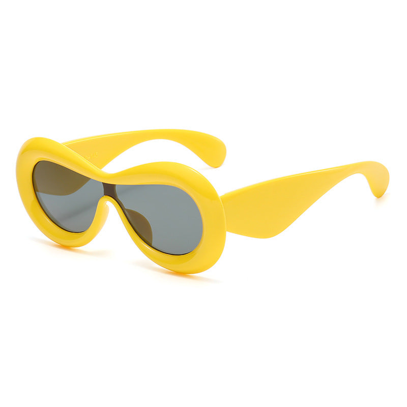 Damen modische oversized Sonnenbrille im extravaganten Design Brehn