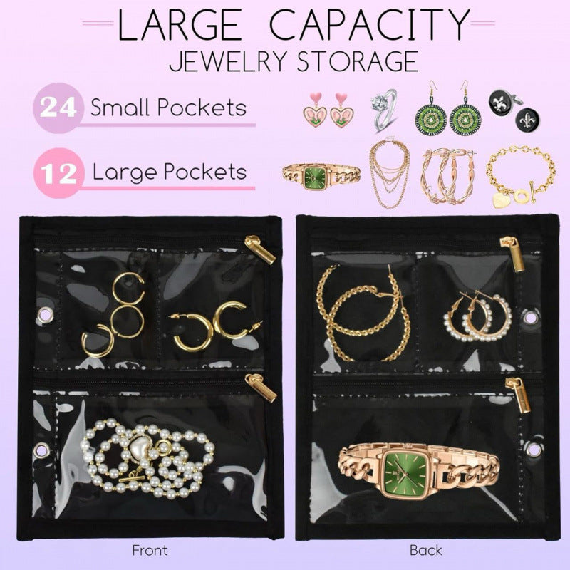 Schmuck-Organizer Tasche mit Mehreren Transparenten Fächern Brehn