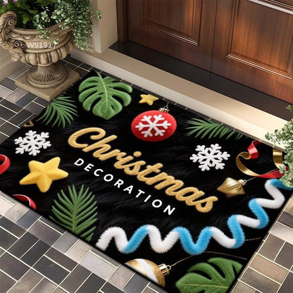 Weihnachtlich gestaltete Fußmatte