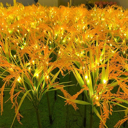 Solar LED Zier-Rispengras Gartenstecklichter mit Mikro-LED-Lichterkette und Erdspieß Brehn