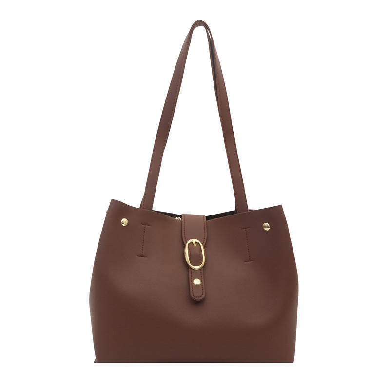 Strukturierte Leder-Shopper-Tasche Brehn