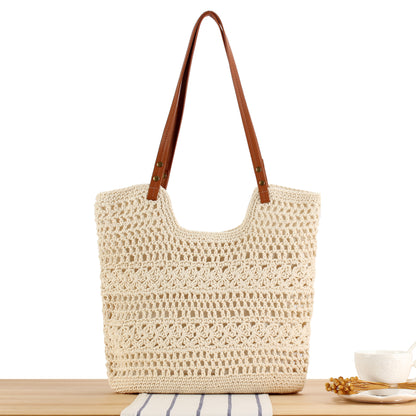 Makramee Handtasche mit Robustem Griff Brehn