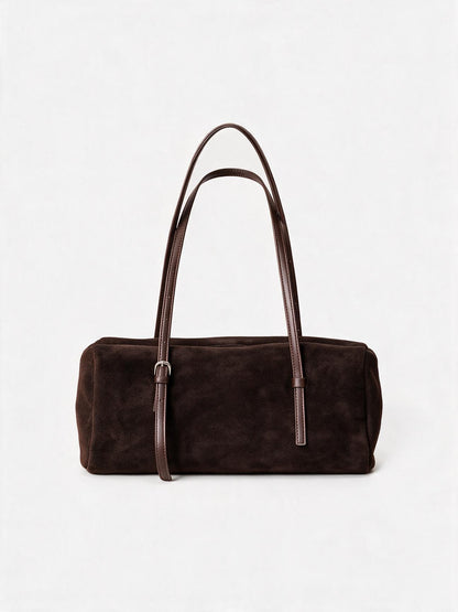 Lange-Träger Wildleder Box Tote Tasche