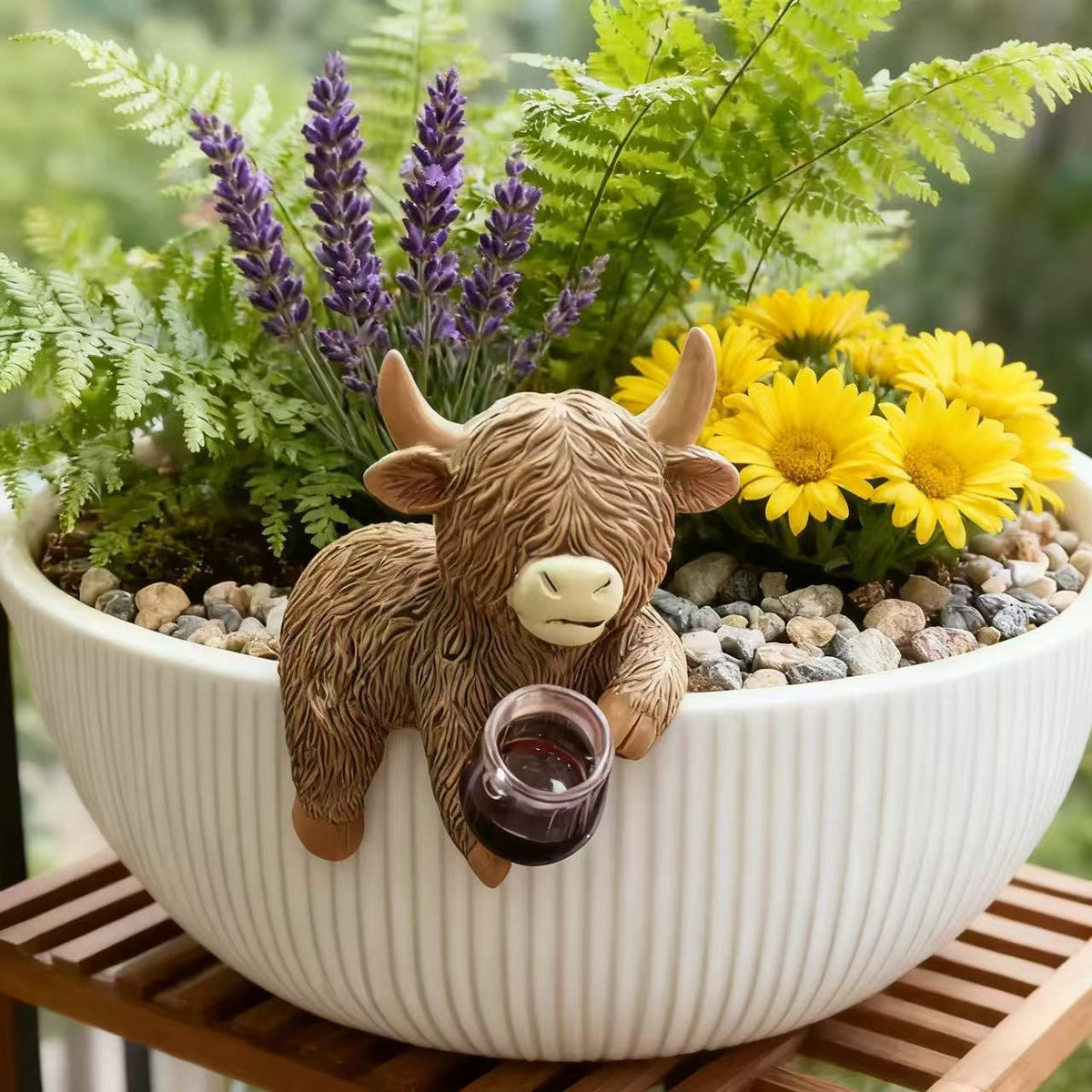 Dekorative Highland-Rind Figur Brehn