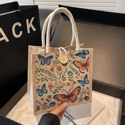 Bestickte Floral-Tragetasche
