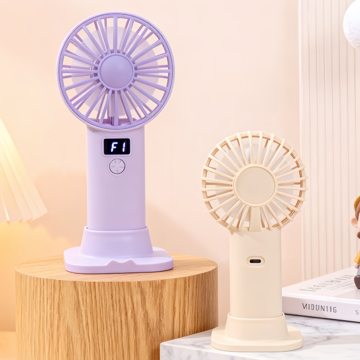 Damen Tragbarer Handventilator mit digitaler Geschwindigkeitseinstellung Brehn