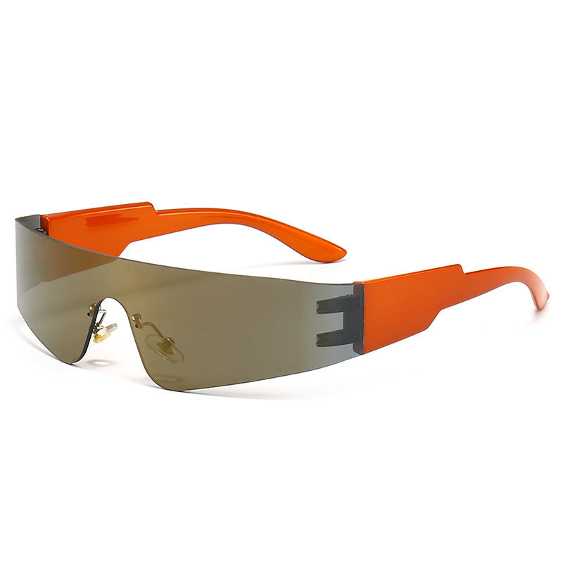 Damen Sportliche Sonnenbrille mit futuristischem Design Brehn