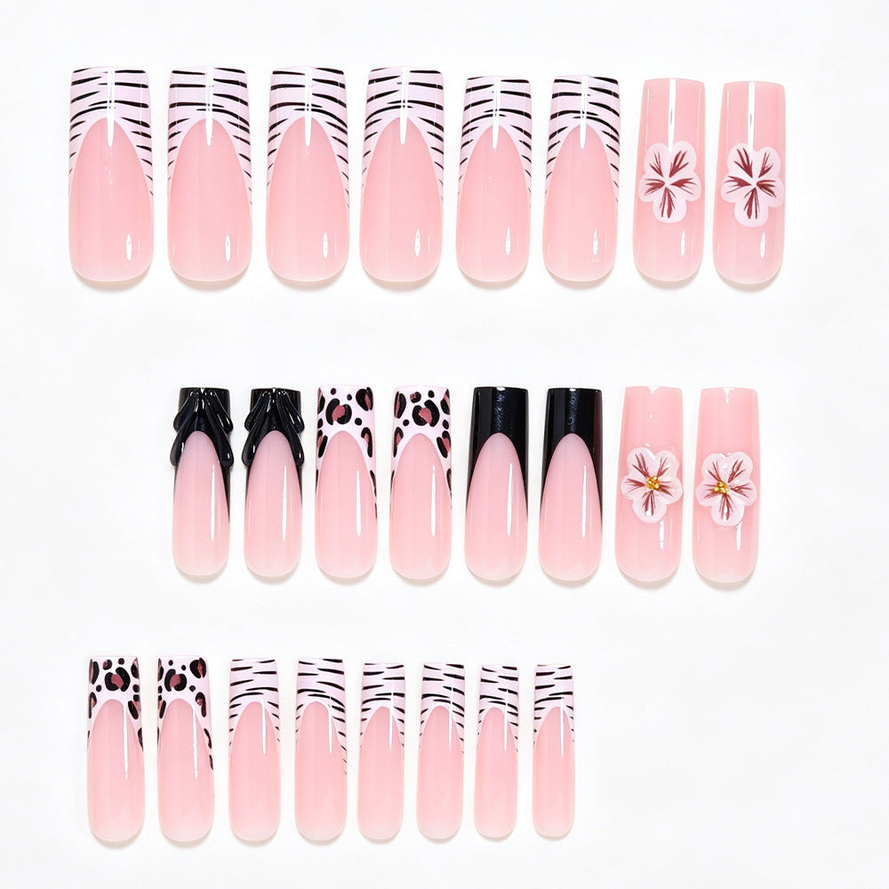 Künstlerische Press-On Nagelkunst Tipps mit floralen und Tierdruckdesigns Brehn