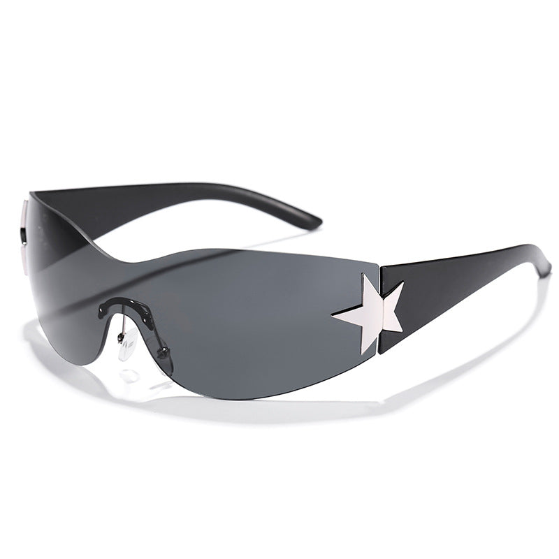 Damen futuristische Design-Sonnenbrille mit einzigartigen Akzenten Brehn