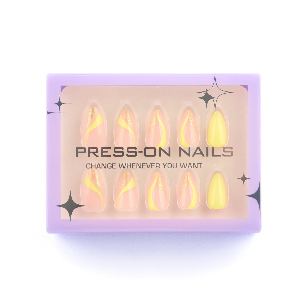 Künstliche Press-On Nägel mit glamourösen Designs Brehn