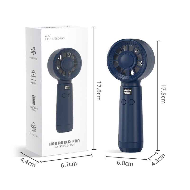 Unisex Tragbarer Handventilator mit digitaler Anzeige und mehreren Geschwindigkeitsstufen Brehn