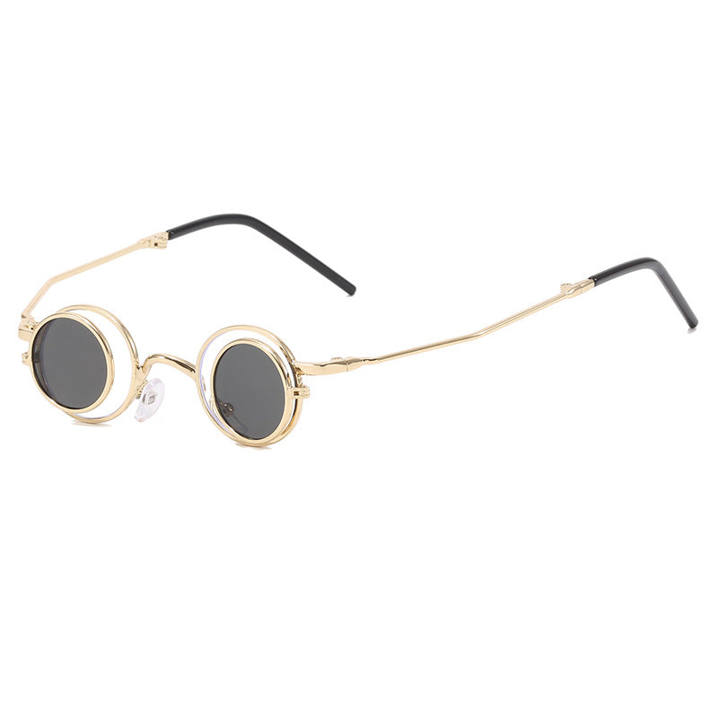 Damen Modische runde Sonnenbrille mit elegantem Metallrahmen Brehn