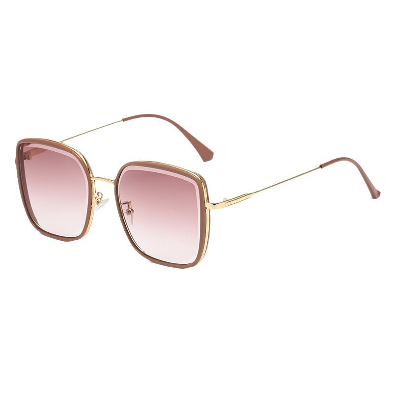 Damen oversized Sonnenbrille mit elegantem Metallrahmen und polarisierten Gläsern Brehn