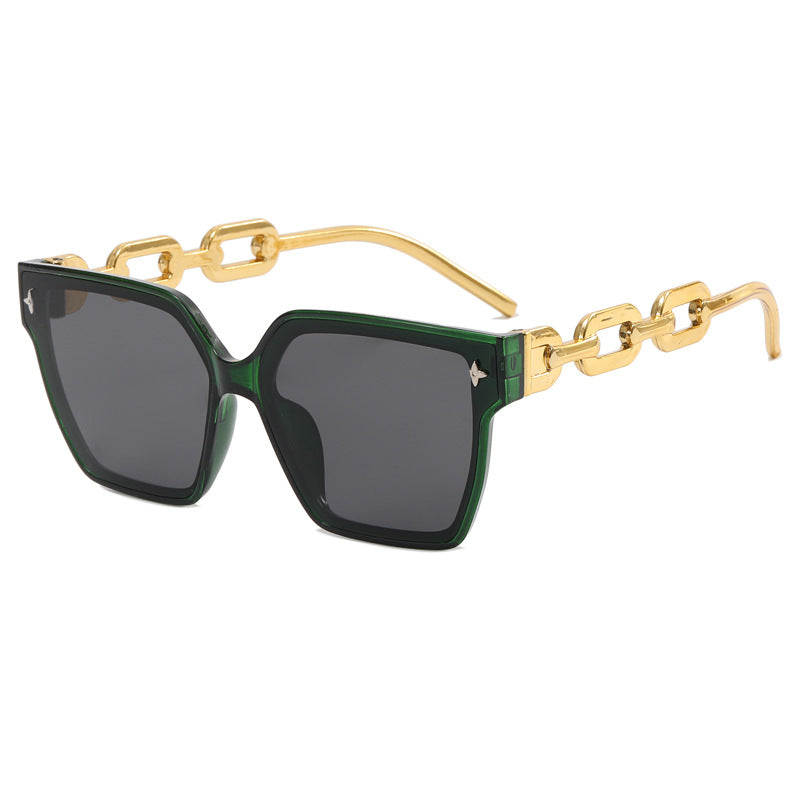 Damen modische oversized Sonnenbrille mit kombiniertem Rahmen Brehn