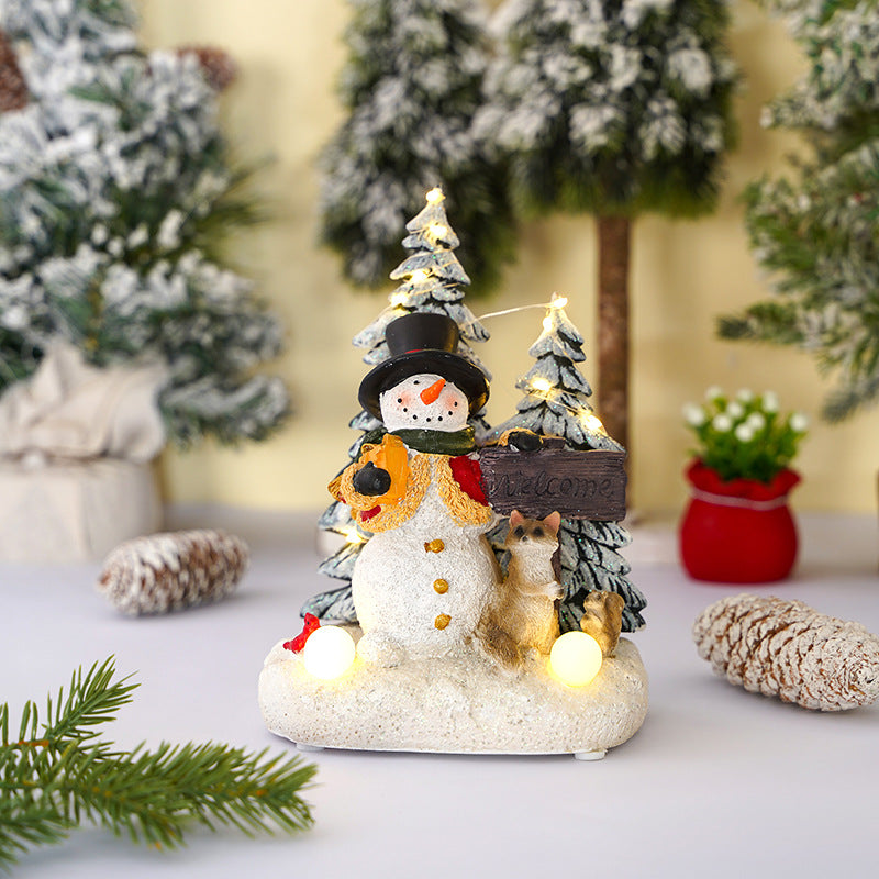 Beleuchtete Weihnachtsdekorationsfigur mit Tieren Brehn