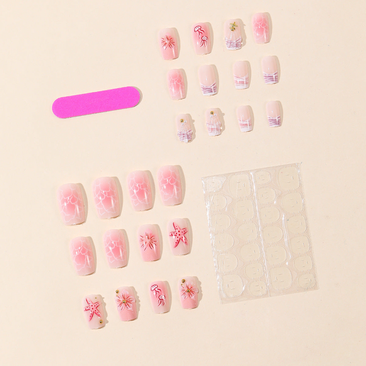 Künstlerische florale Acryl-Nail-Art-Verlängerungen Brehn