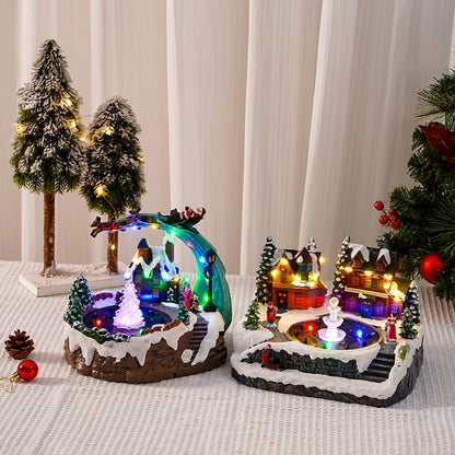 Weihnachtsdorf mit Beleuchtung Brehn
