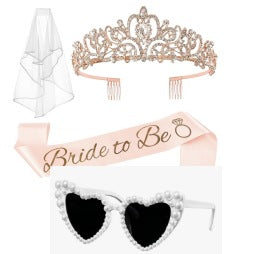 Damen Hochzeit Tiara und Schleier Set Brehn