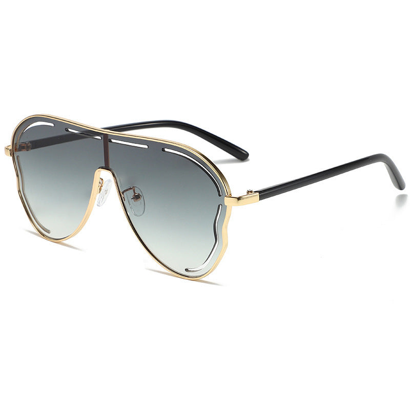 Herren Aviator-Stil Shield Sonnenbrille Brehn