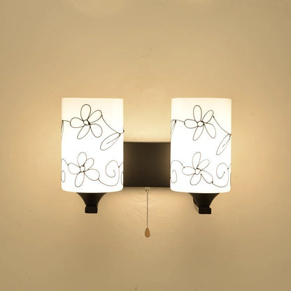 Künstlerisches Blumen Design Wandlampe