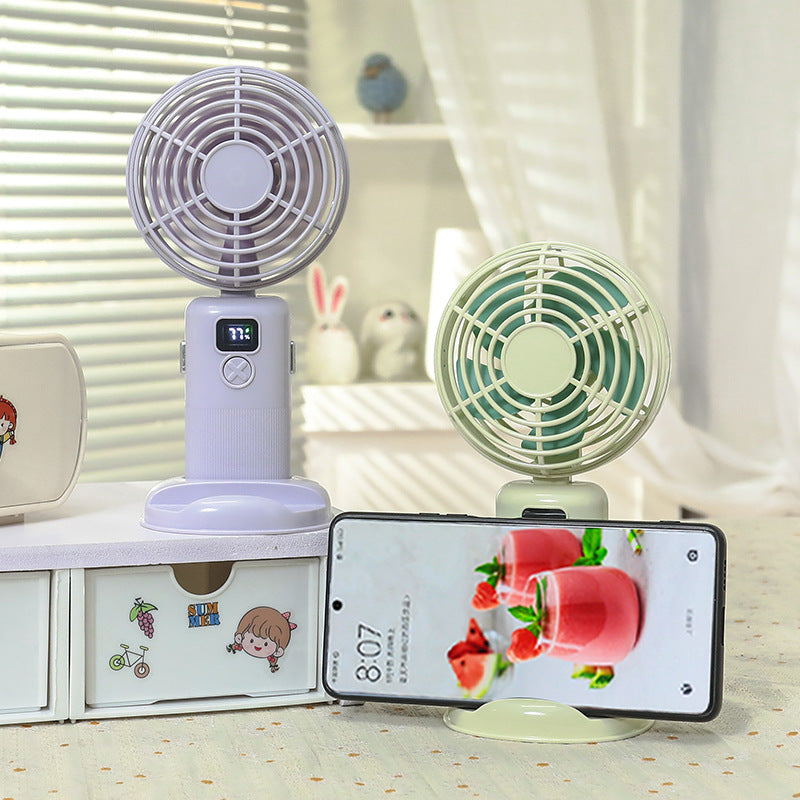 Damen Tragbarer Mini-USB-Ventilator mit LCD-Display Brehn