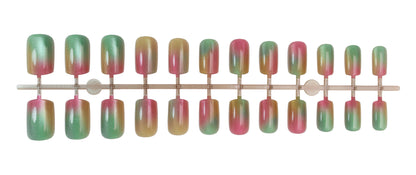 Kunstnagelset mit schimmernden Ombre-Effekten Brehn