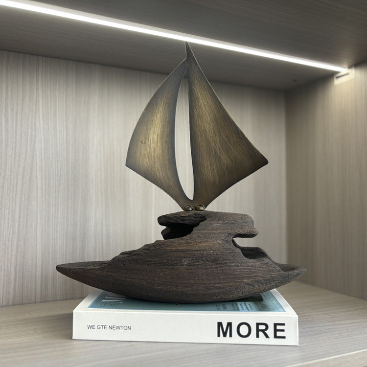 Künstlerische Segelboot Dekorative Skulptur