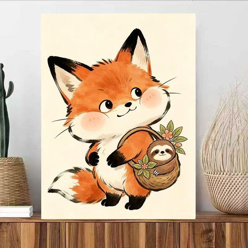 Niedliche Tierillustration Wandkunst Brehn