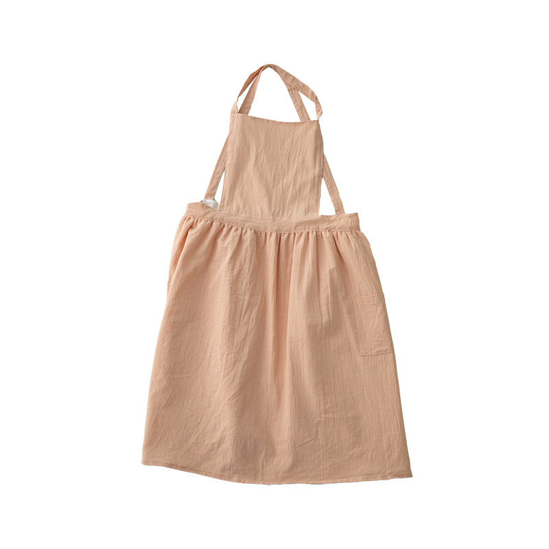 Lässiges Schürzenkleid mit verstellbaren Trägern, geraffter Taille und Seitentaschen Brehn