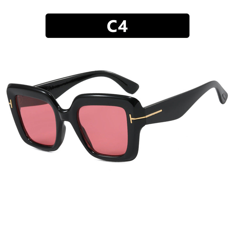 Damen quadratische Sonnenbrille mit komfortablem Kunststoffrahmen und UV-Schutz Brehn